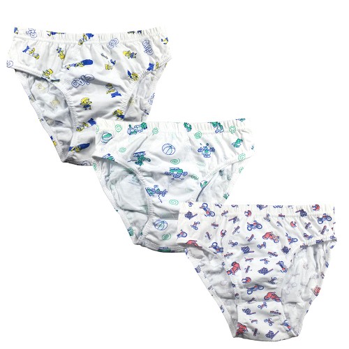 12 Slip Da Bambino In 100% Cotone Comode Con Elastico Colori Anallergici Varie Fantasie